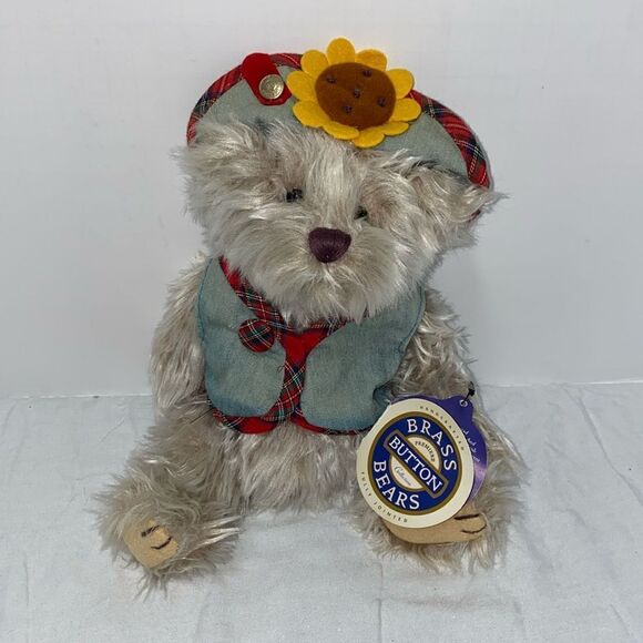 Blossom The Bear of Wealth Legend The Brass Button Collection Stuffed Plush Toy - Picture 1 of 8